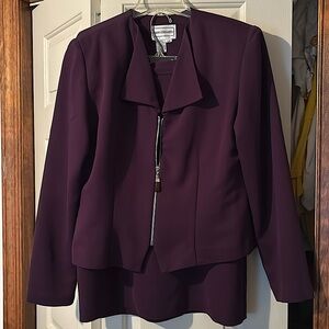 Vintage suit, deep plum two piece